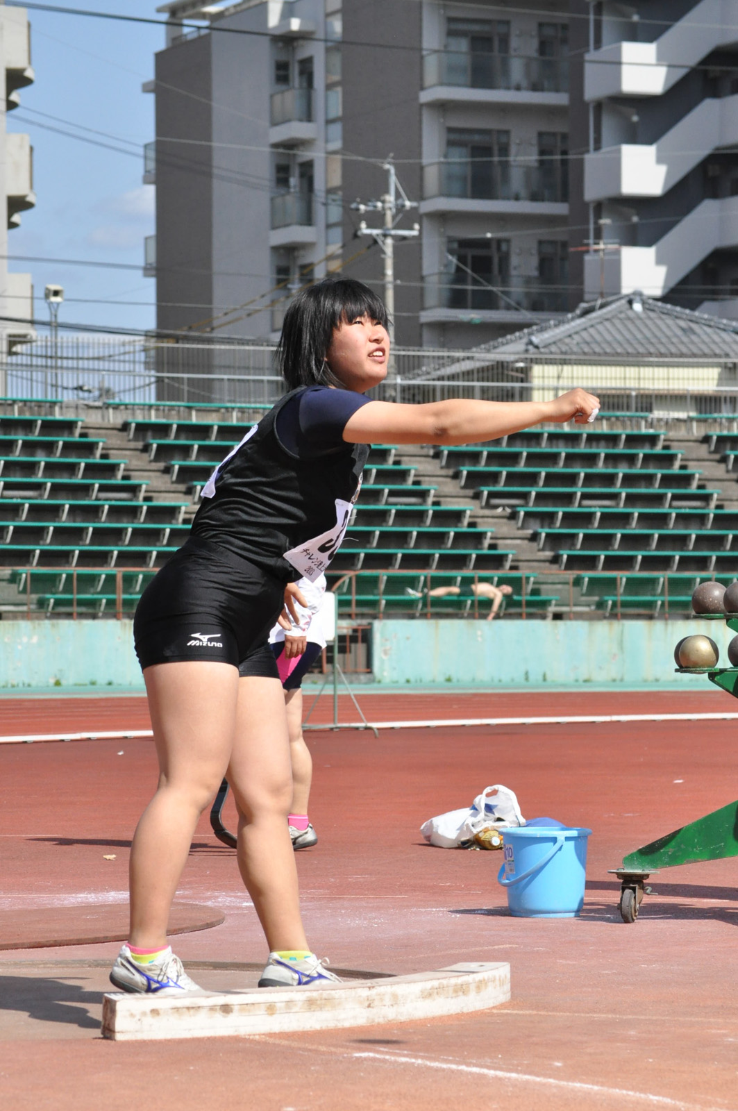 11m40cmで日本記録を更新した仙台大学の加藤由希子選手(F46）