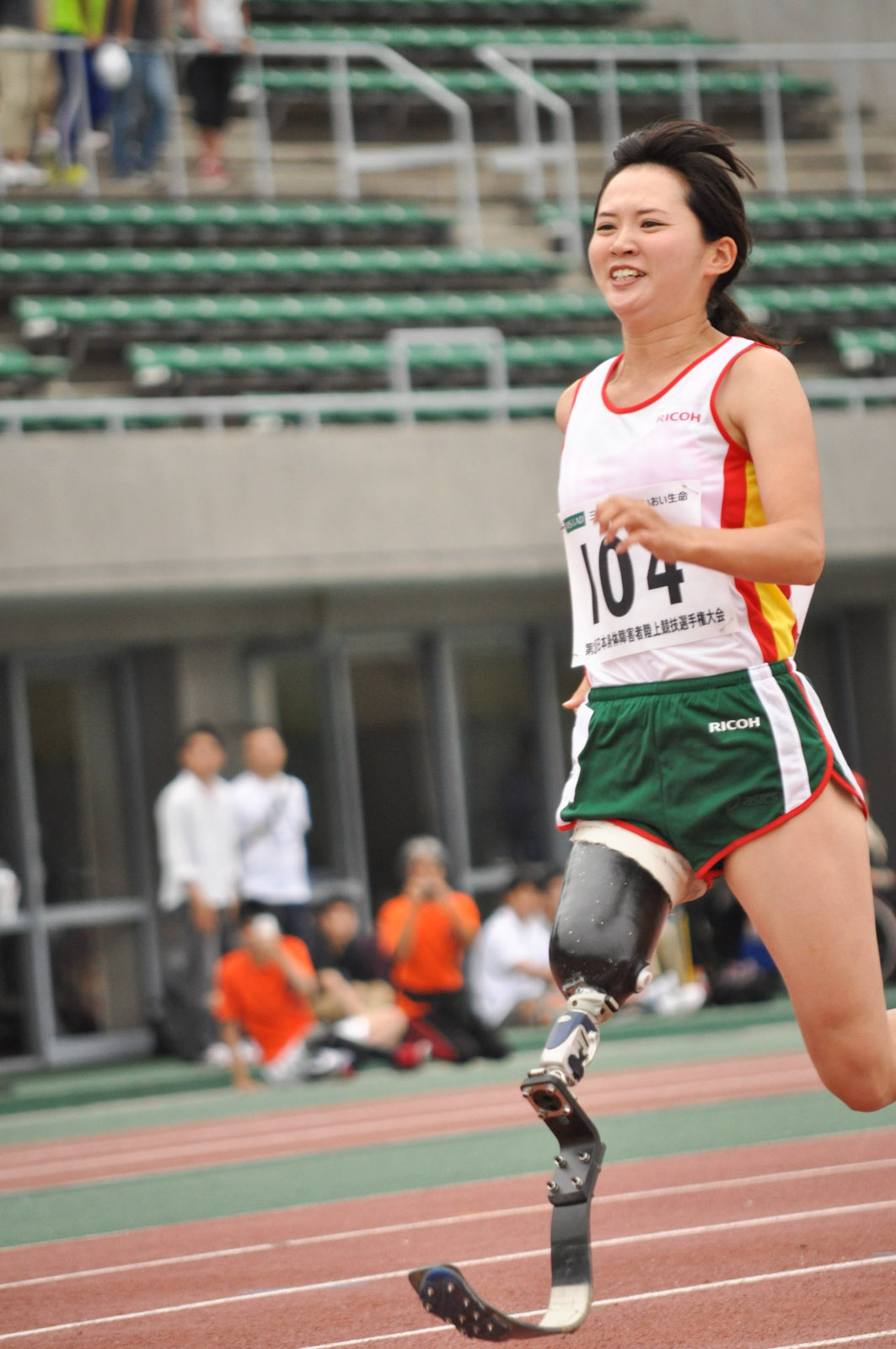 女子100m（T42）　村上清加選手
